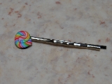 Barrette lollipop rainbow