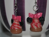 Boucle d'oreilles cupcake minnie