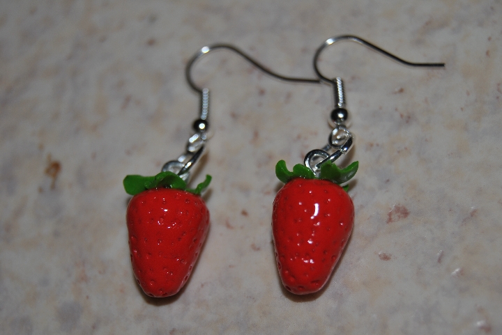 Boucles d’oreilles Fraises