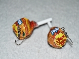 Boucles d'oreilles mini sucette orange