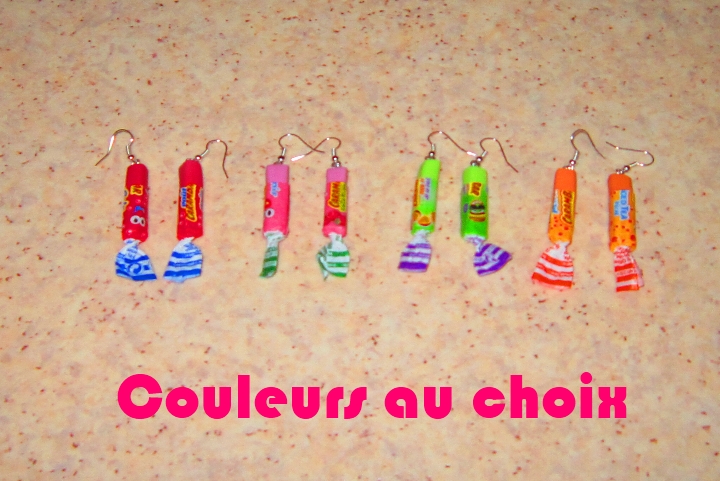 Boucles d'oreilles Carambar
