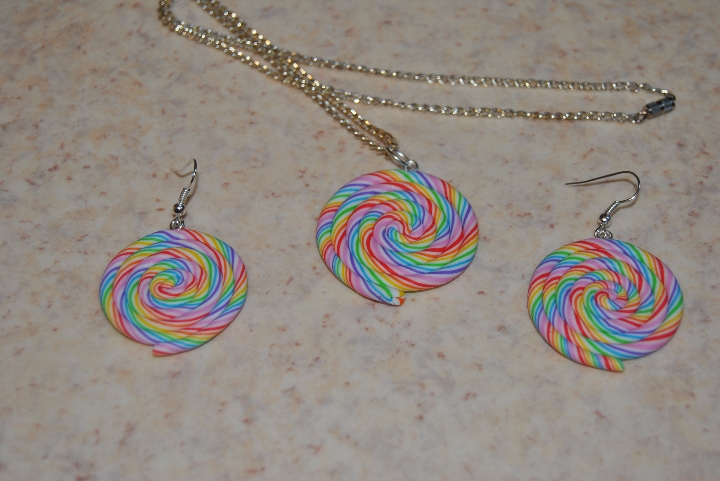 collier lollipop rainbow