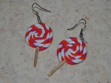 Boucles Lolipop rouge et rose