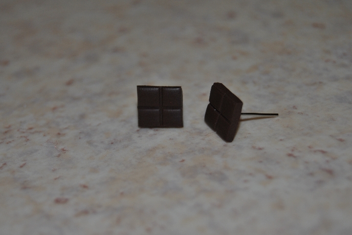 Puces d'oreilles tablettes de chocolats